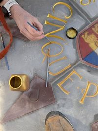 New stone compass rose in Sandwich to commemorate the Cinque Ports 2
