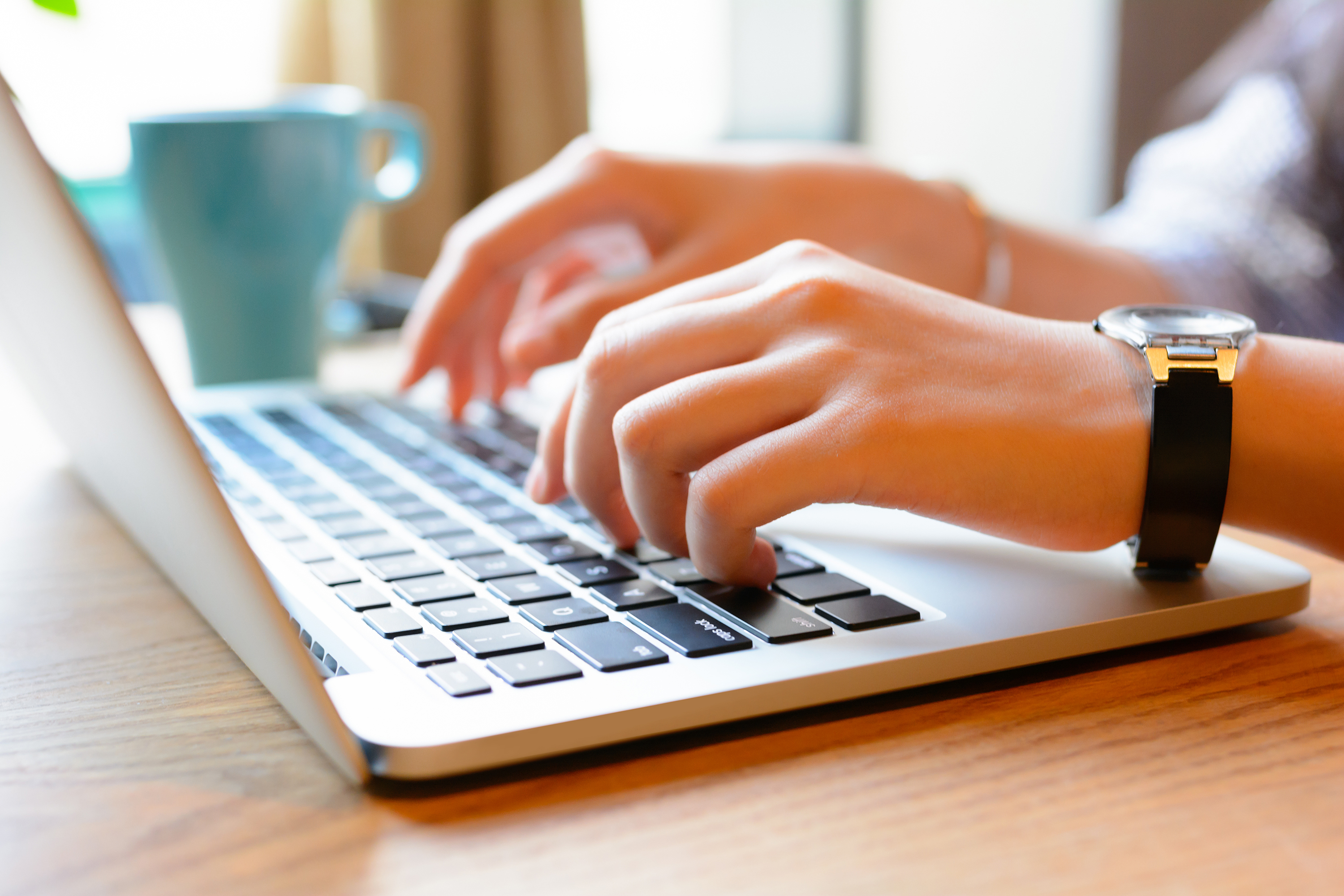 Person using laptop 